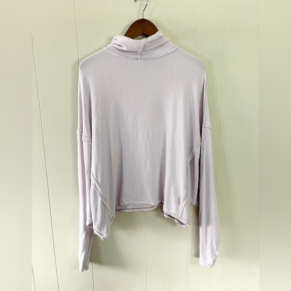 We The Free Amanda dolman purple turtleneck long sleeve ribbed top size SM - Picture 5 of 6
